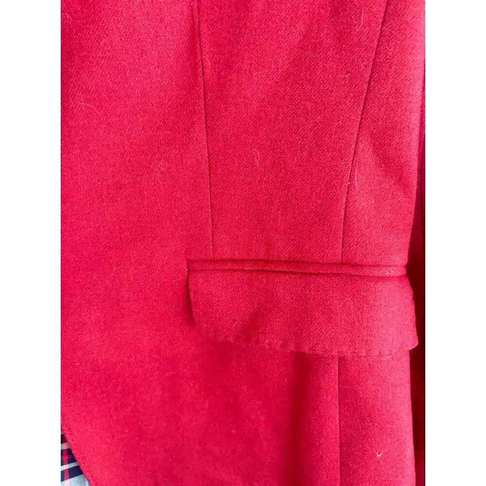 Rag & Bone Wool Melange Blazer 8 Red Jacket Quiet Money Old Luxury Academia Prep
